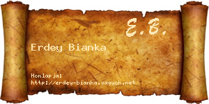 Erdey Bianka névjegykártya